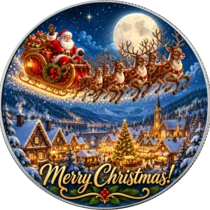 Amerykański Orzeł Santa's Midnight Journey 1 uncja srebra 2026