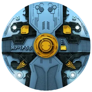 1766 Levitating - UFO MP Blue Galaxy 7 uncji srebra 2024