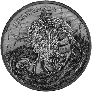 Srebrna moneta Ragnarök Jörmungandr 1 uncja srebra 2026 Black Silver BU