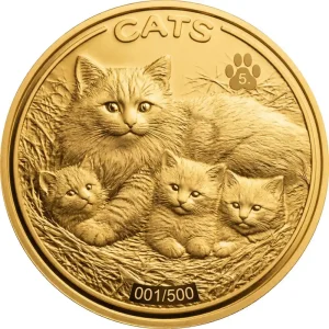 Złota moneta Fiji Cats 1/10 uncji złota 2026